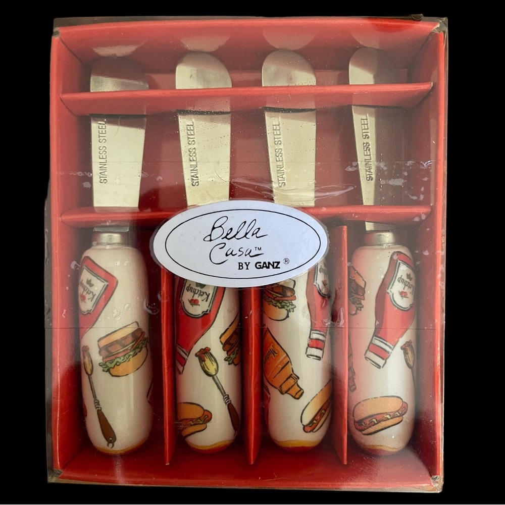 Bella Casa stainless steels Spreaders Set of 4 NWT